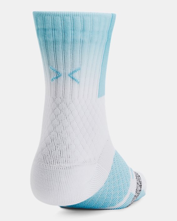 Unisex Curry ArmourDry™ Playmaker Mid-Crew Socks in White image number 2